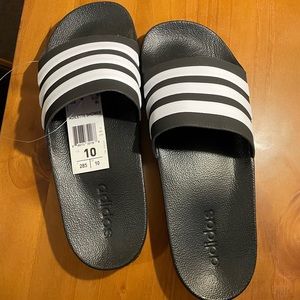 Brand new! Adidas Men’s Slides Size 10- Deep navy blue and white.